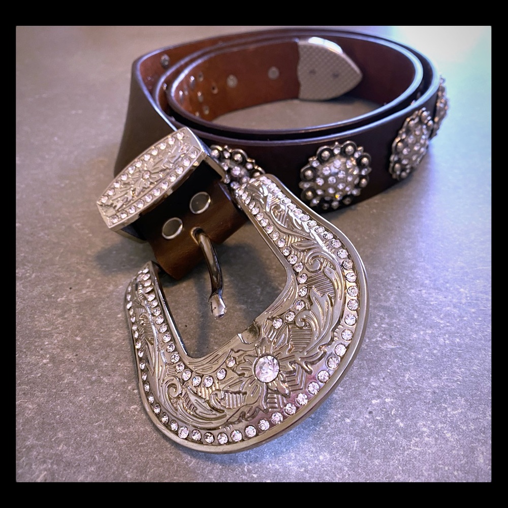 Montana West Silver Concho Belt 40